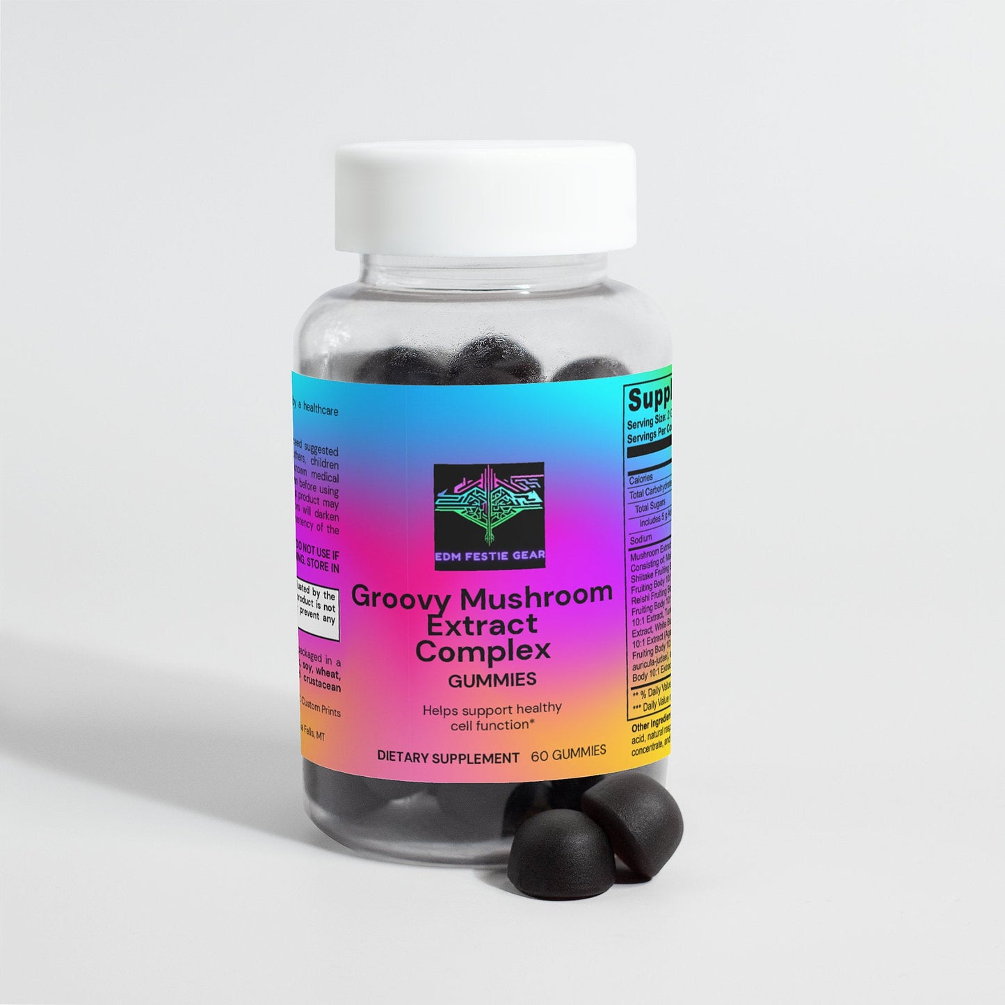 Groovy Mushroom Extract Complex - Raspberry Gummies