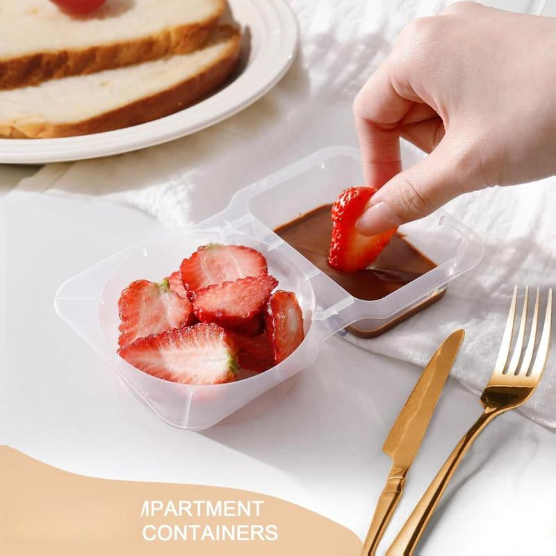 Reusable Snack Containers with Lids 20Pcs,New Snack Containers,Snackle Box Container Portion Control,Snack Pack Containers,Double Compartment Snack Containers for On-The-Go Meals and Camping Kitchen Plastic