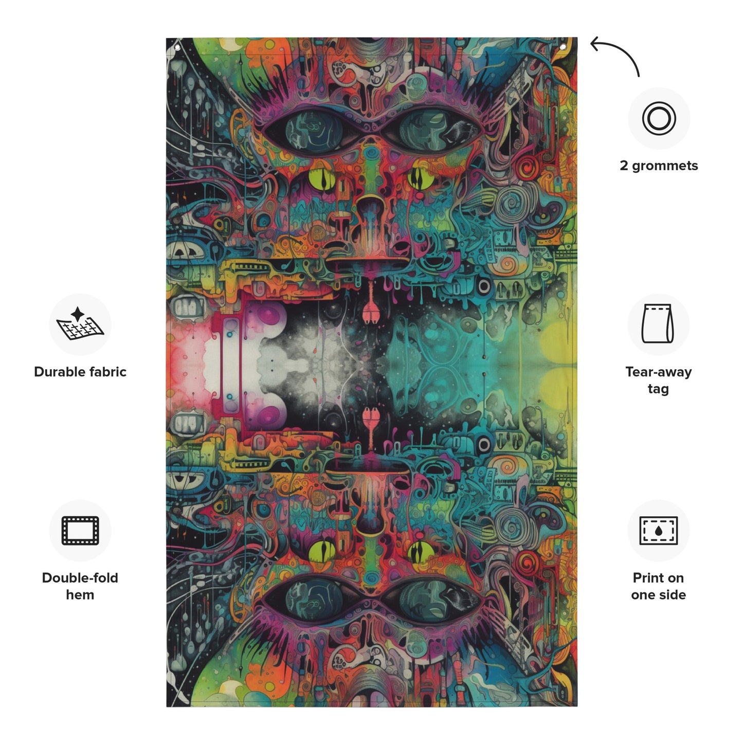 Psychedelic Music Festival Flag