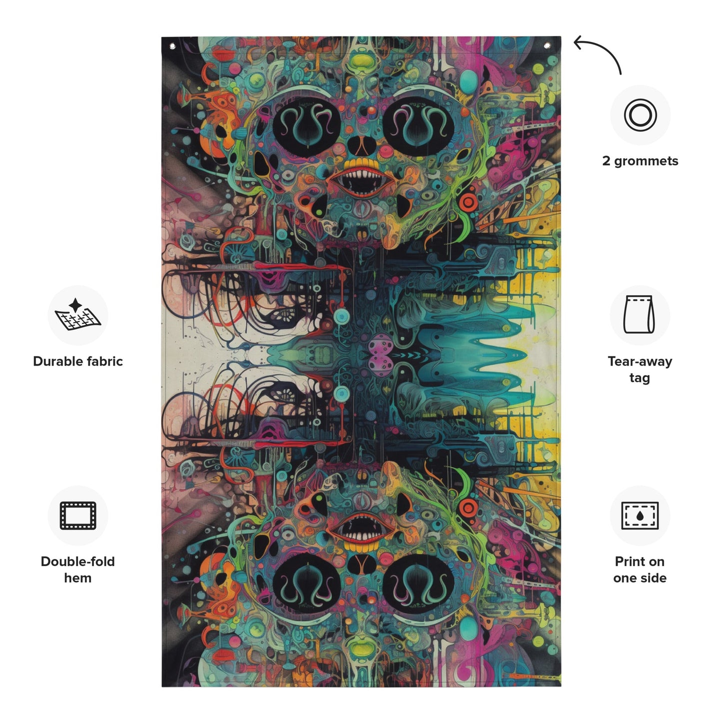 Colorful Festival Flag - Perfect for Raves and EDM Events
