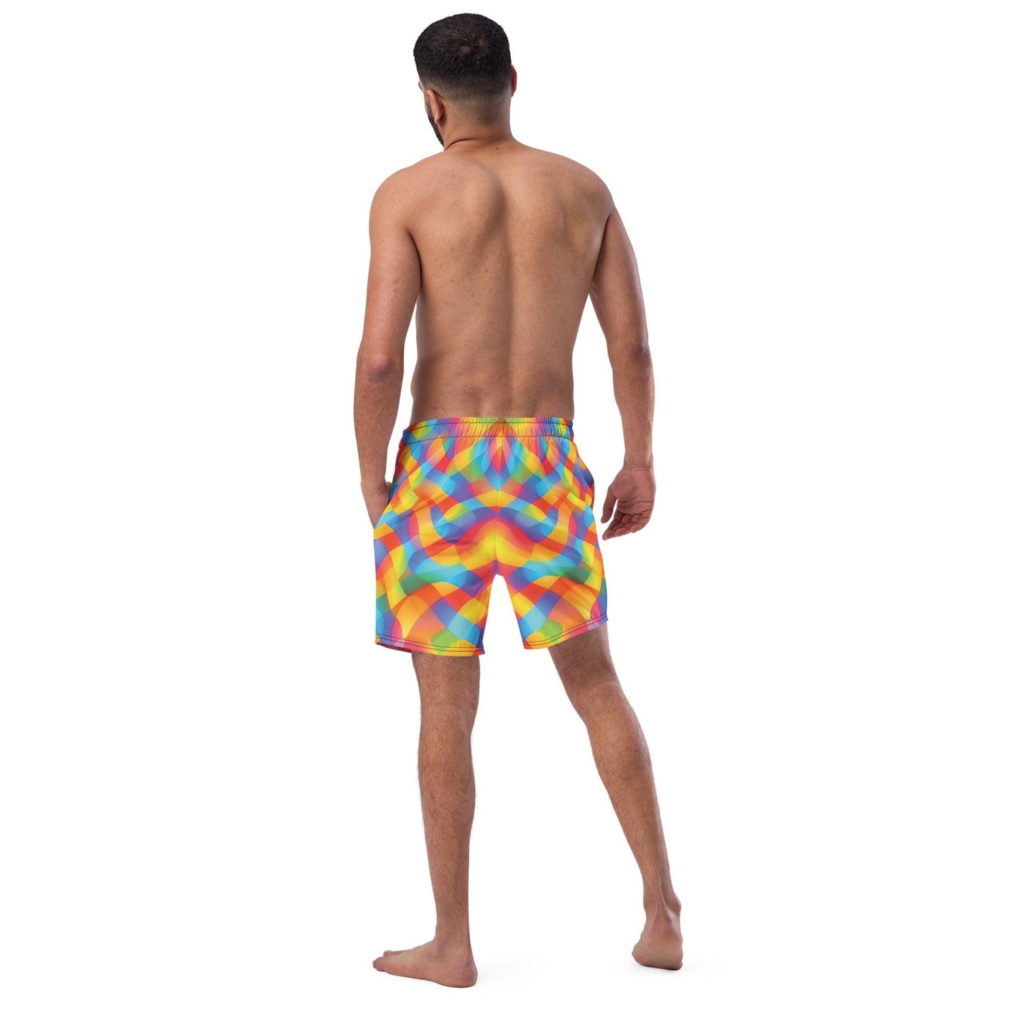 Vibrant Abstract Festival Swim Shorts