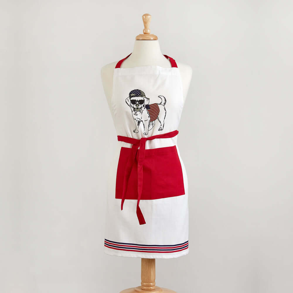 Dog Lover Kitchen Apron with Pockets