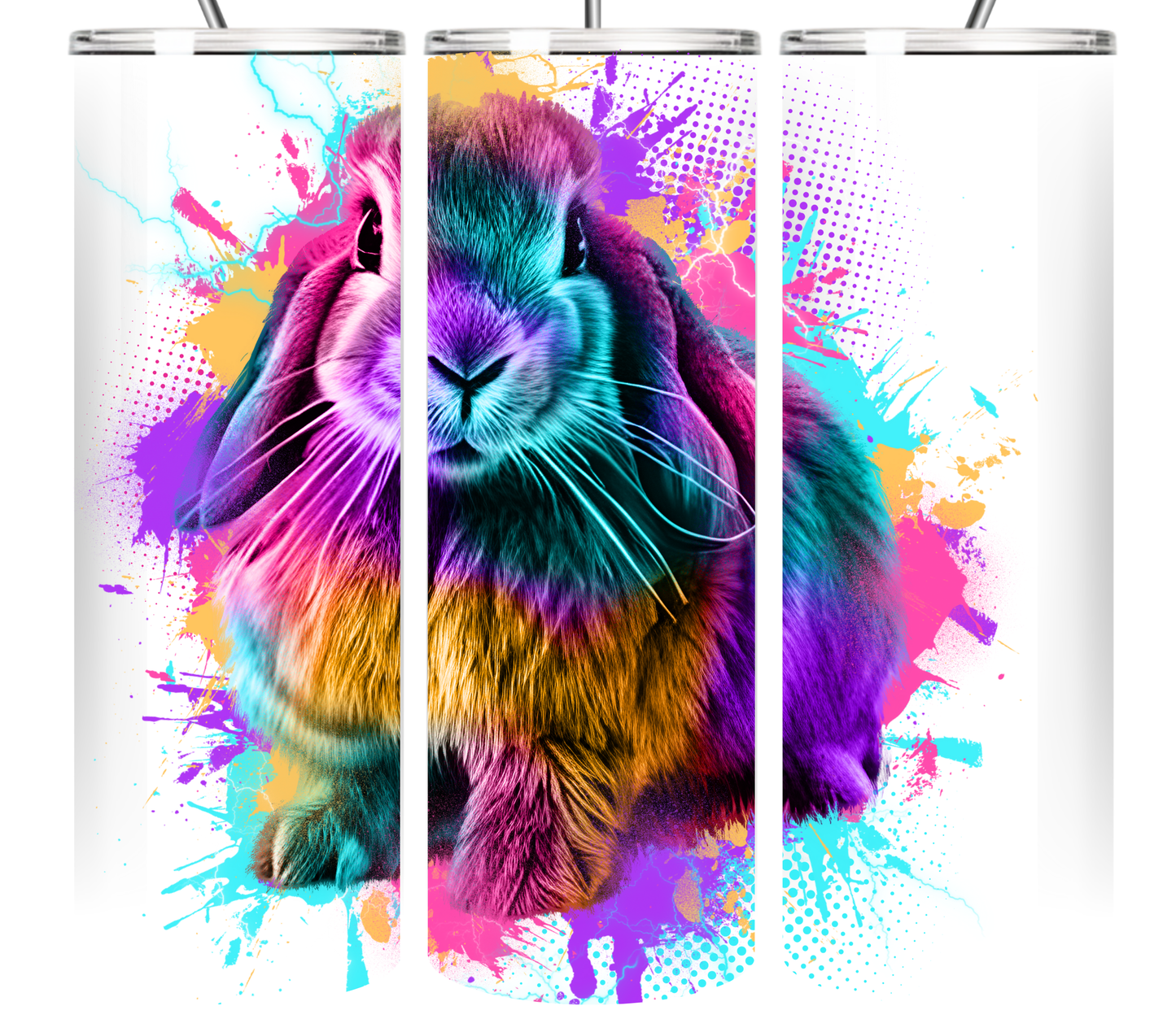Neon Splash Art Animal Collection 20 oz Tumbler