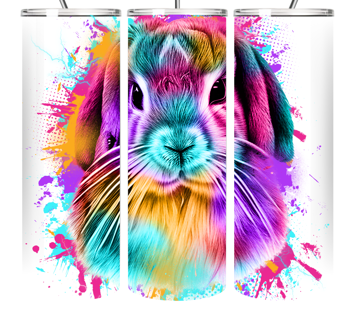 Neon Splash Art Animal Collection 20 oz Tumbler