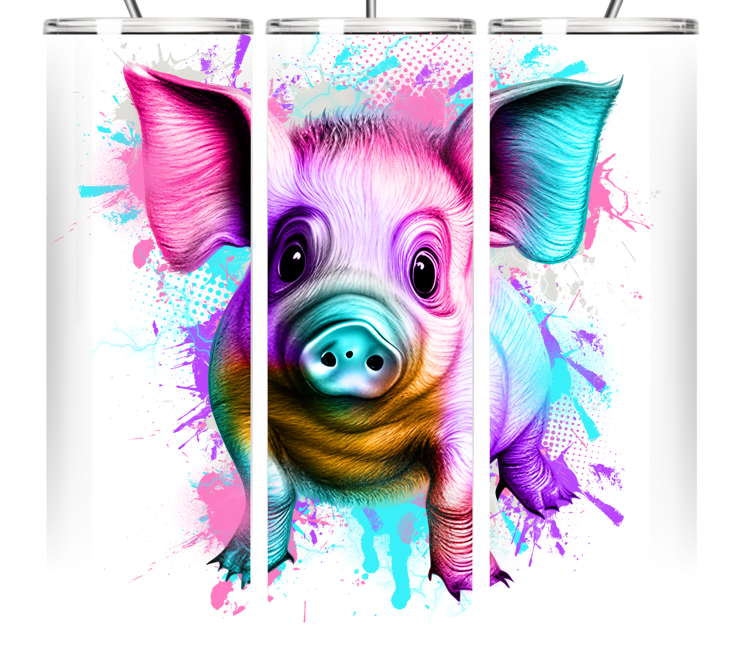 Neon Splash Art Animal Collection 20 oz Tumbler