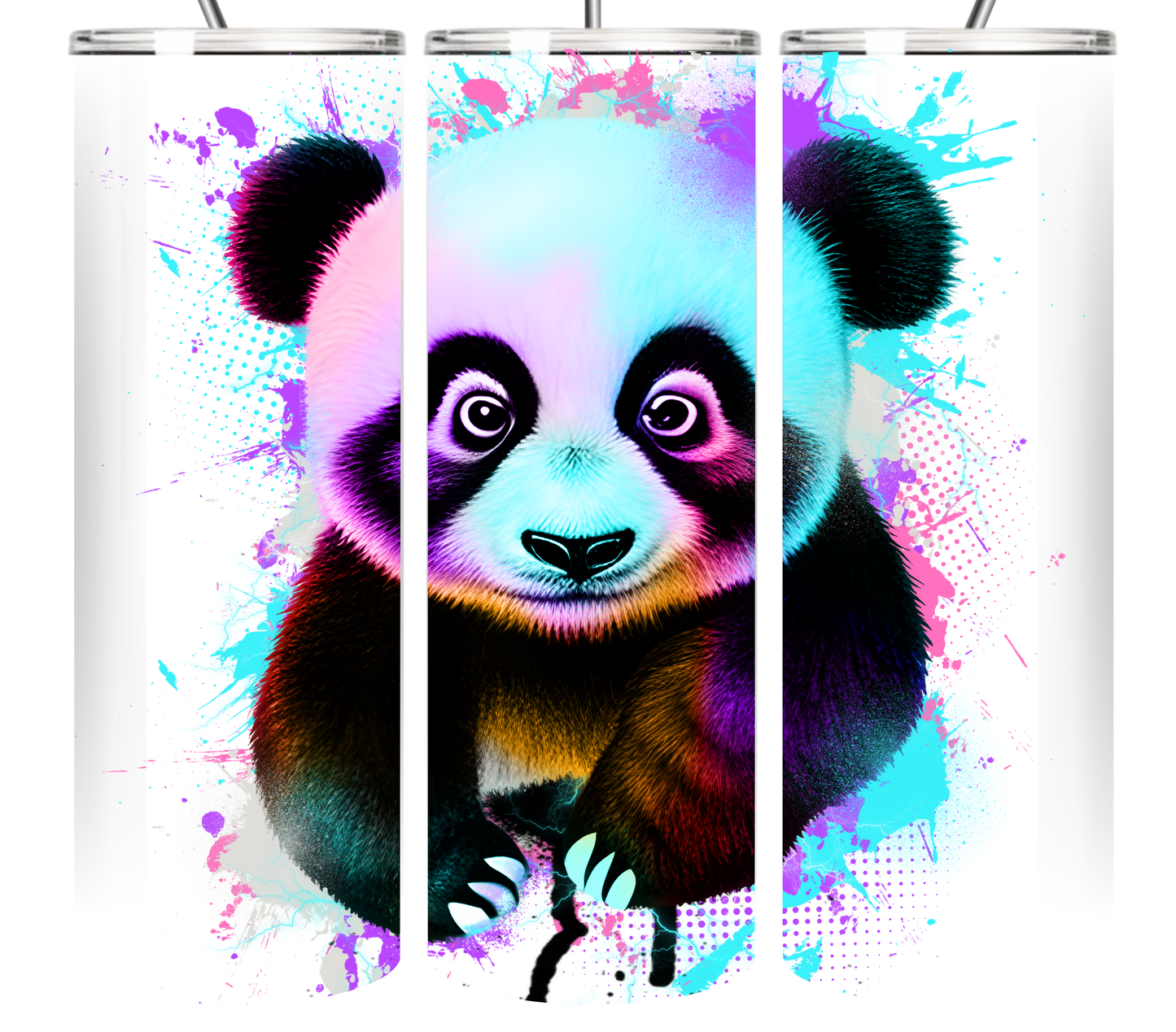 Neon Splash Art Animal Collection 20 oz Tumbler