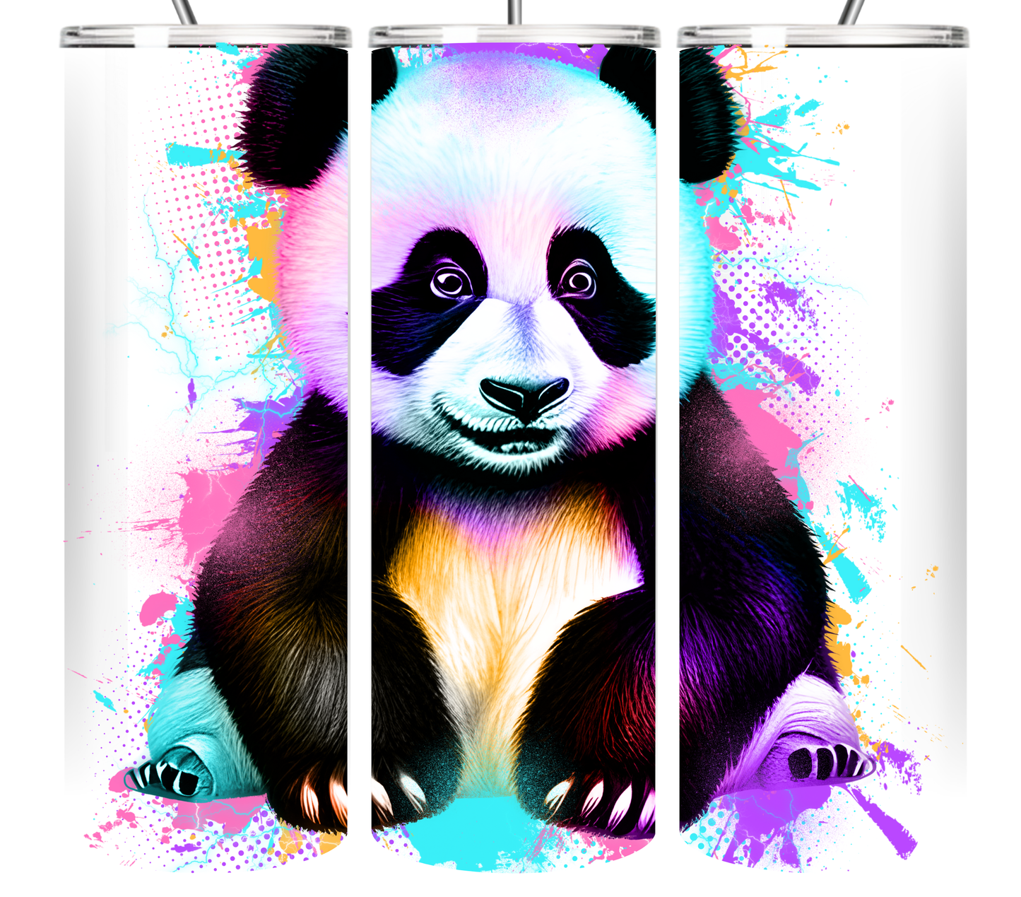 Neon Splash Art Animal Collection 20 oz Tumbler