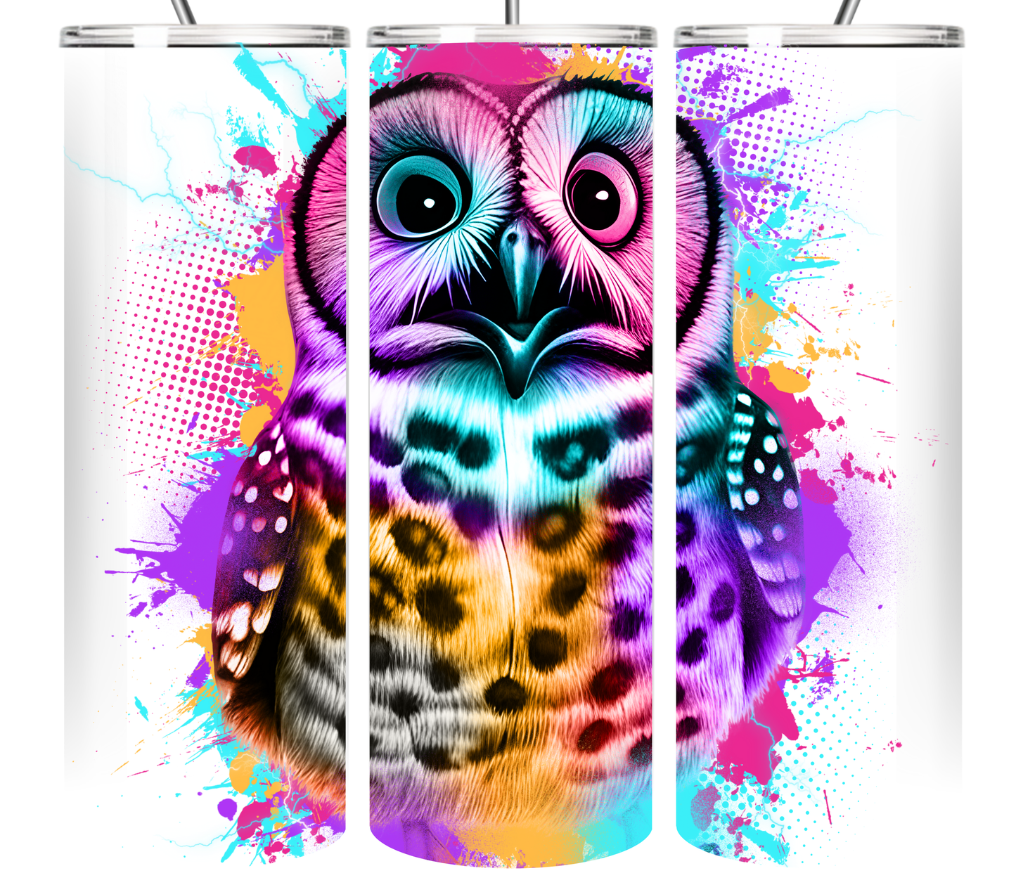 Neon Splash Art Animal Collection 20 oz Tumbler