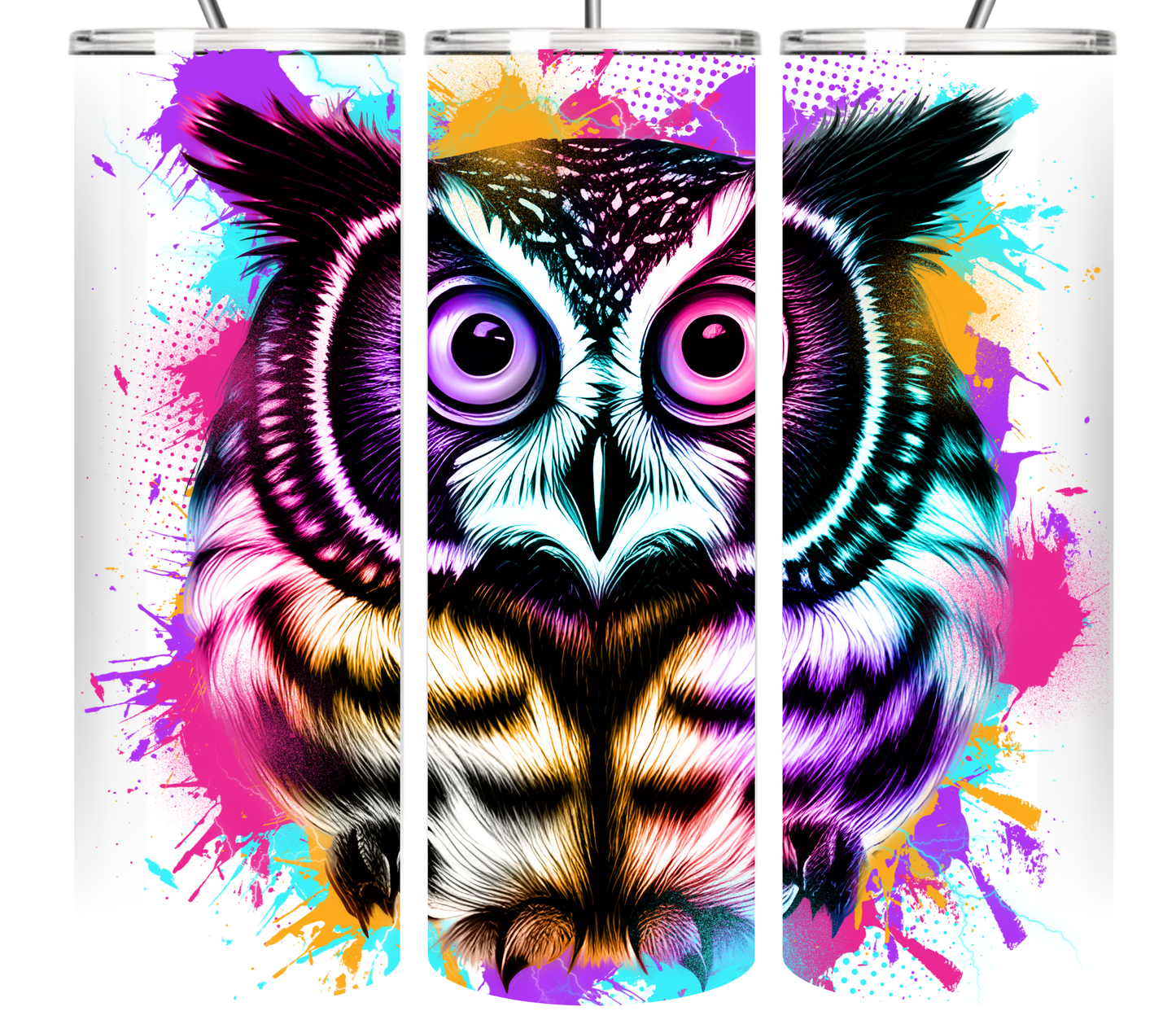 Neon Splash Art Animal Collection 20 oz Tumbler