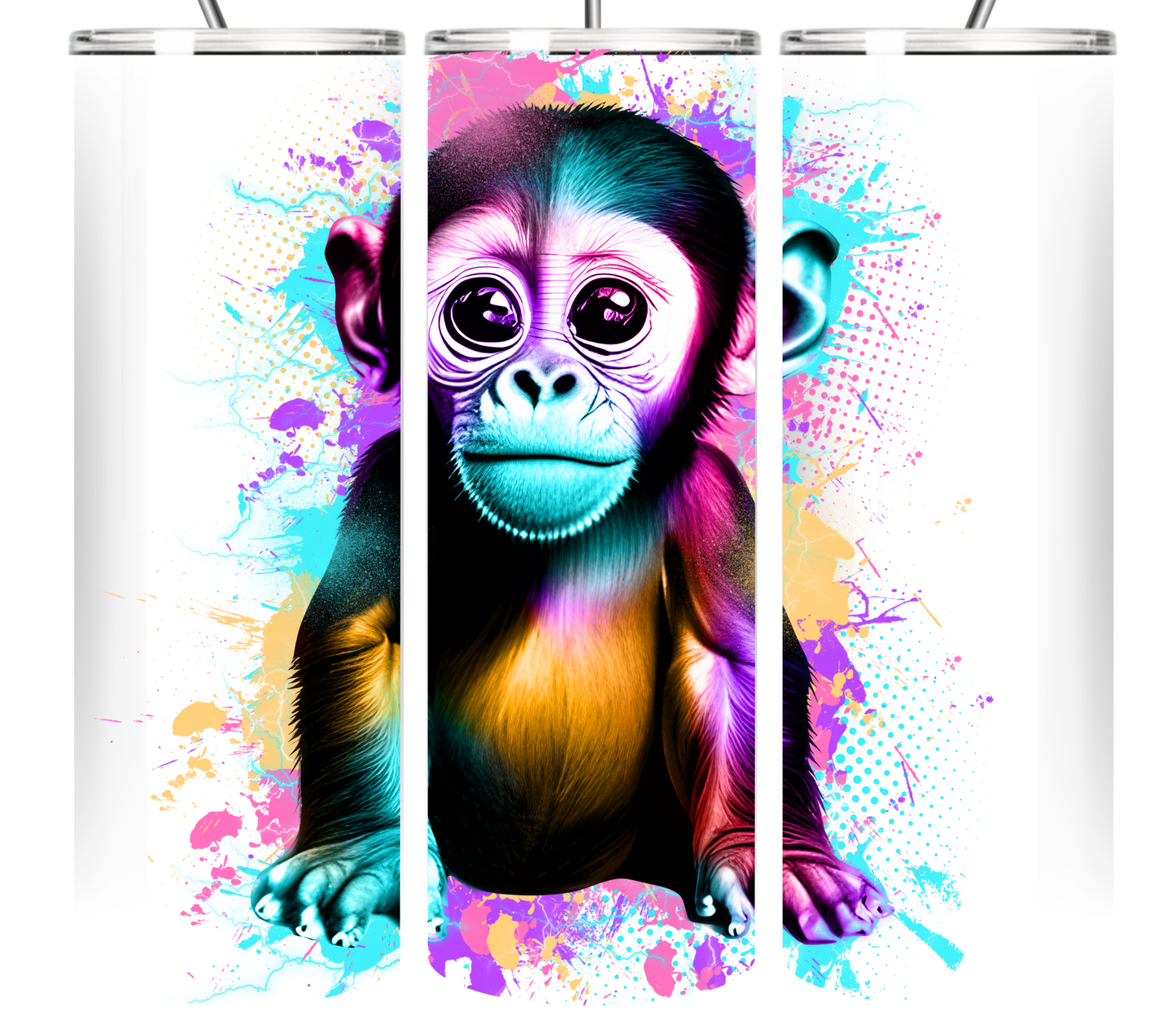 Neon Splash Art Animal Collection 20 oz Tumbler