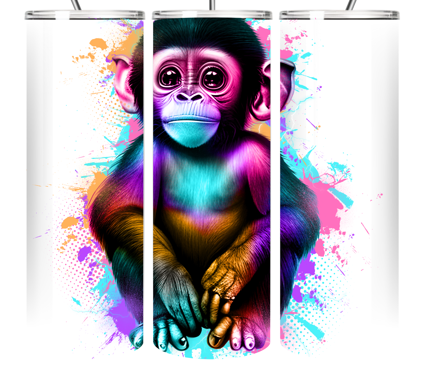 Neon Splash Art Animal Collection 20 oz Tumbler