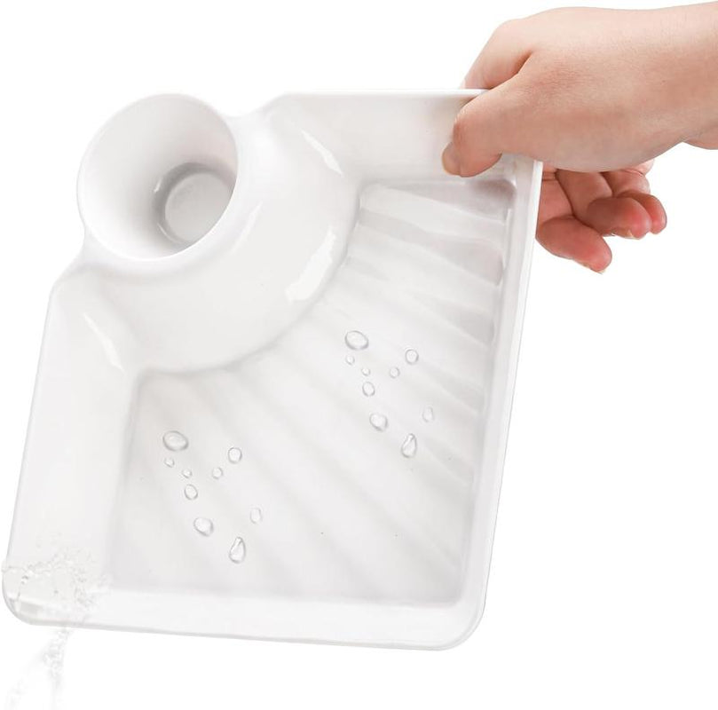 10 Count Chips and Dip Plates, Plastic Serving Platter Set Dumpling Plate with Dipping Saucer, White Divided Snack Serving Dishes for Appetizer, Sushi, Taco Salsa, Charcuterie,