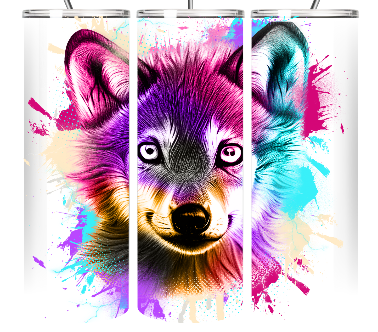 Neon Splash Art Animal Collection 20 oz Tumbler