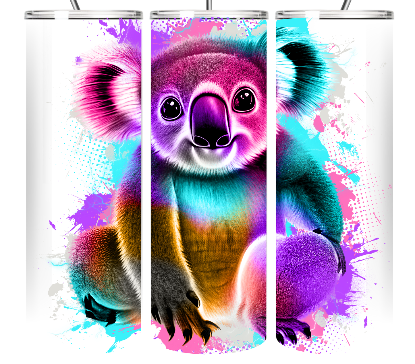 Neon Splash Art Animal Collection 20 oz Tumbler