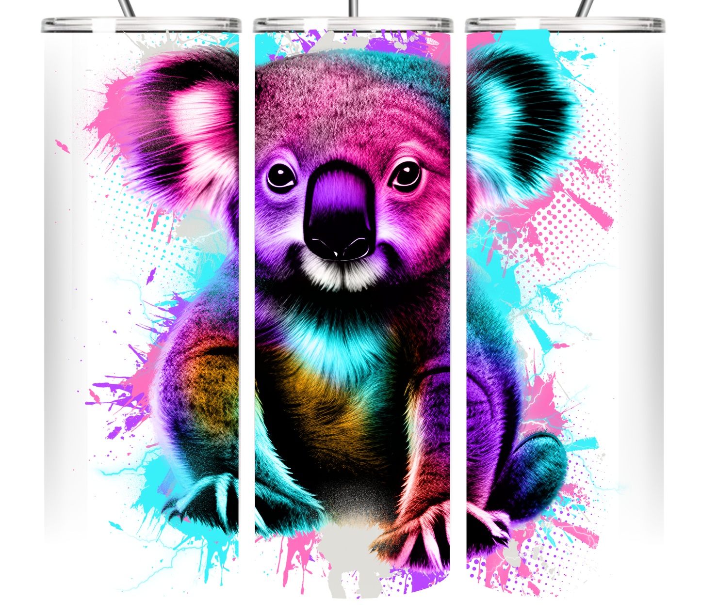 Neon Splash Art Animal Collection 20 oz Tumbler