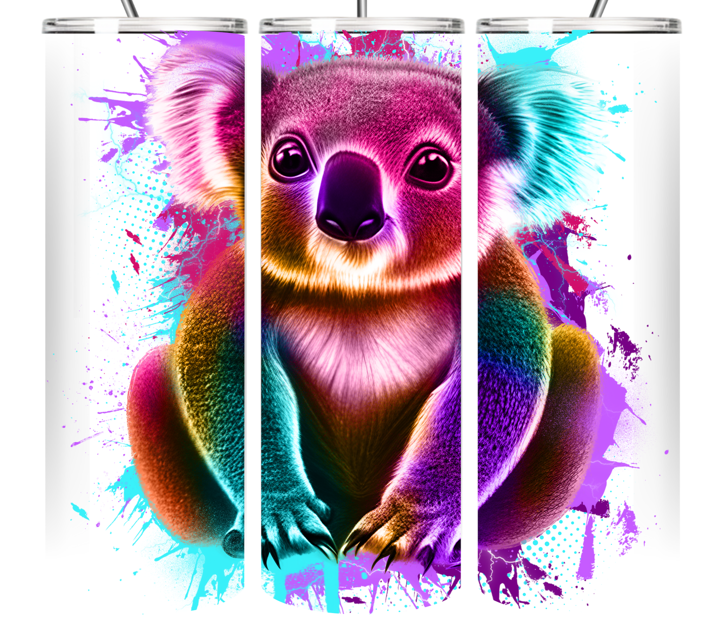Neon Splash Art Animal Collection 20 oz Tumbler
