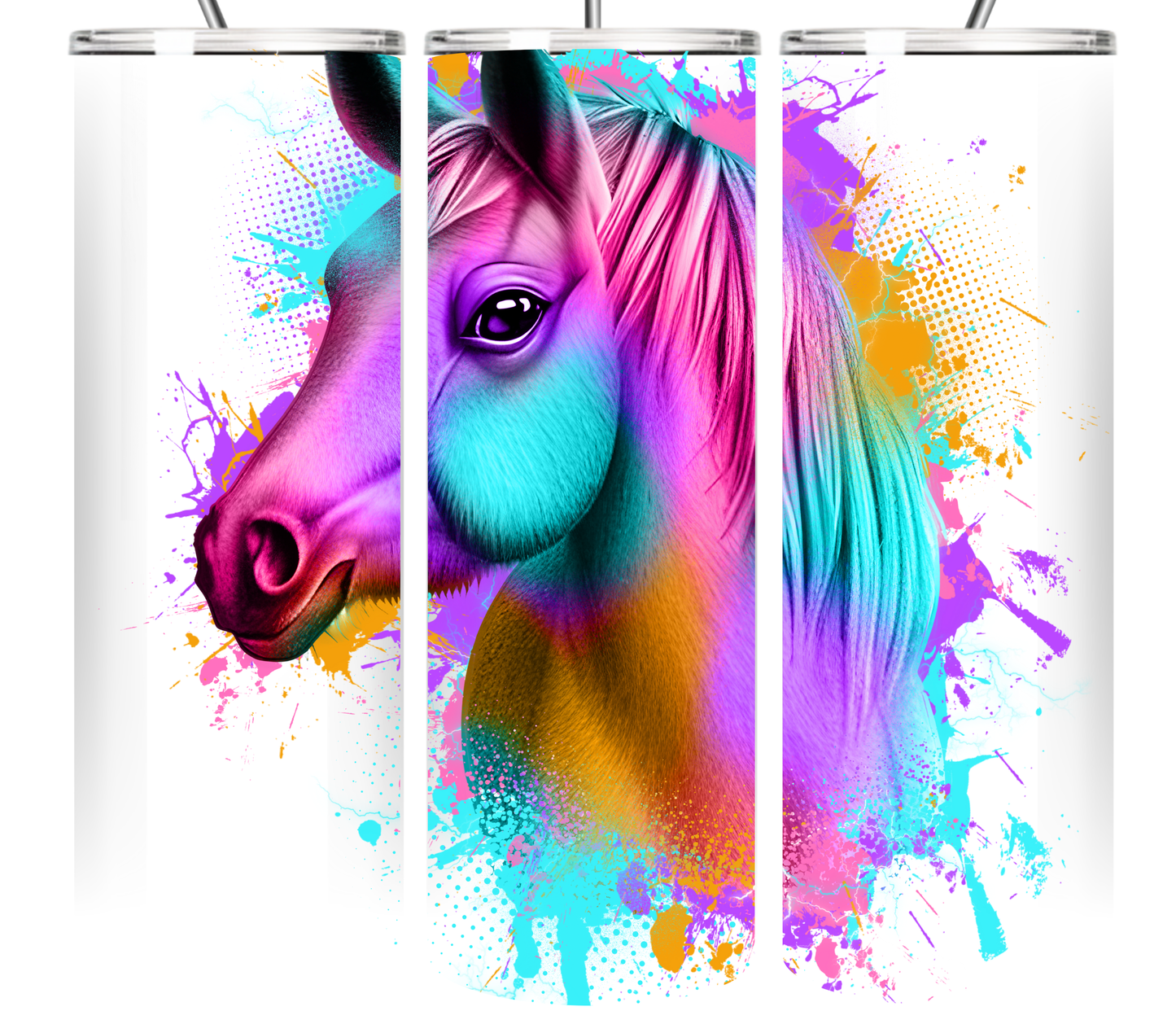 Neon Splash Art Animal Collection 20 oz Tumbler