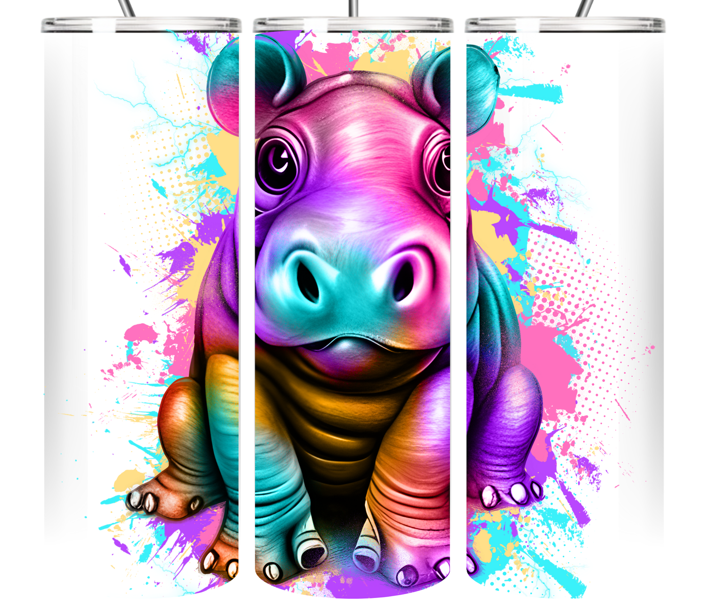 Neon Splash Art Animal Collection 20 oz Tumbler