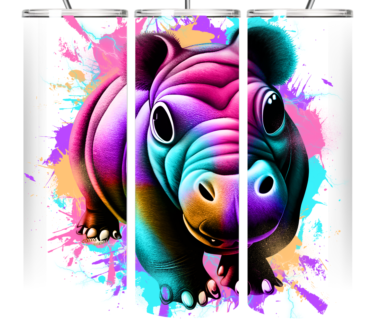 Neon Splash Art Animal Collection 20 oz Tumbler