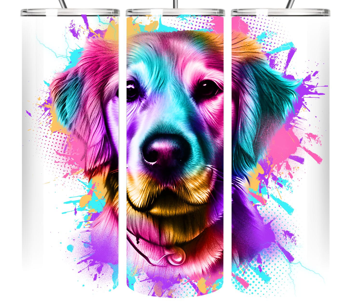 Neon Splash Art Animal Collection 20 oz Tumbler