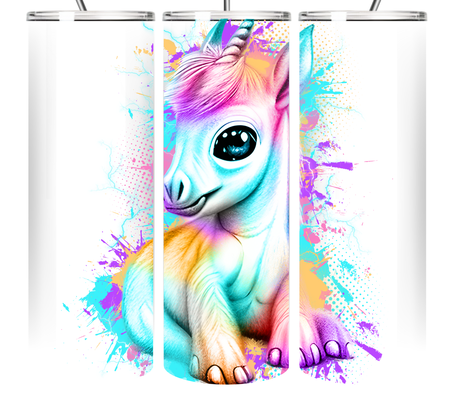Neon Splash Art Animal Collection 20 oz Tumbler