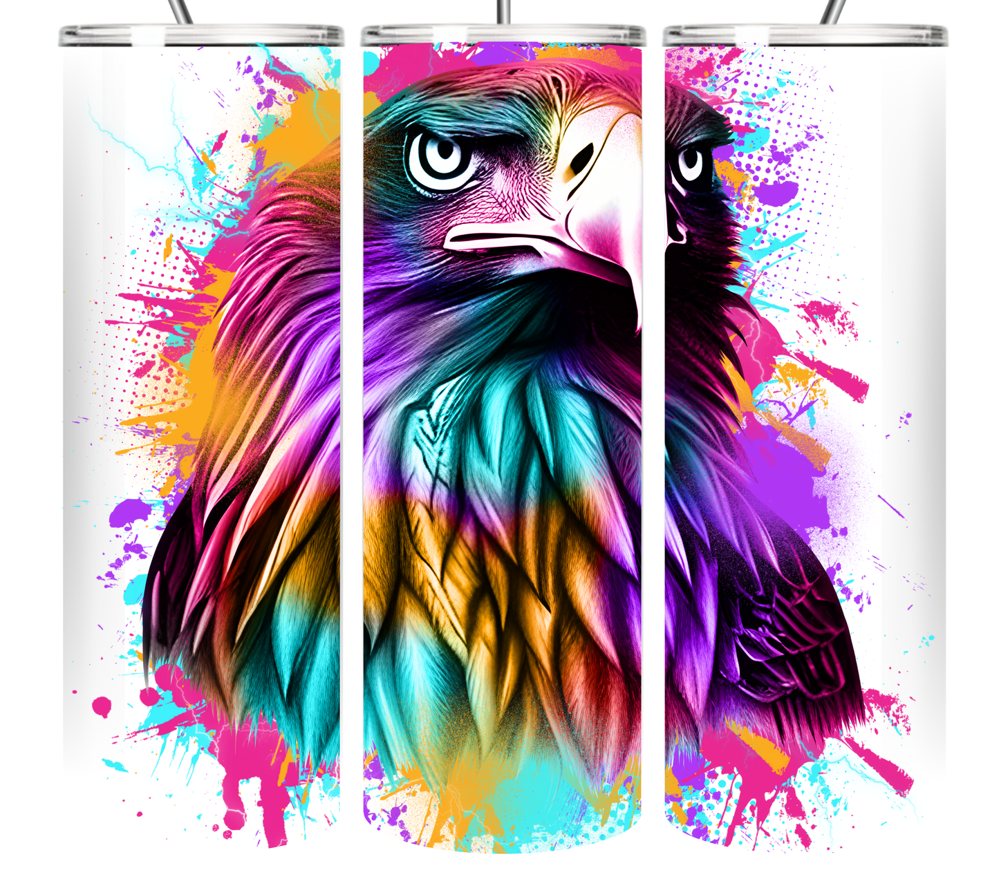 Neon Splash Art Animal Collection 20 oz Tumbler