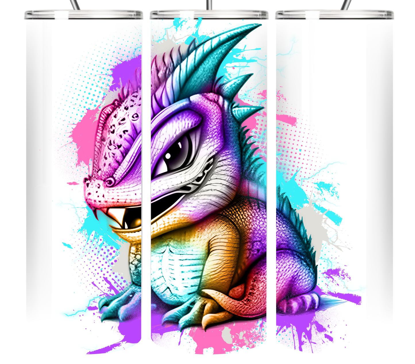 Neon Splash Art Animal Collection 20 oz Tumbler