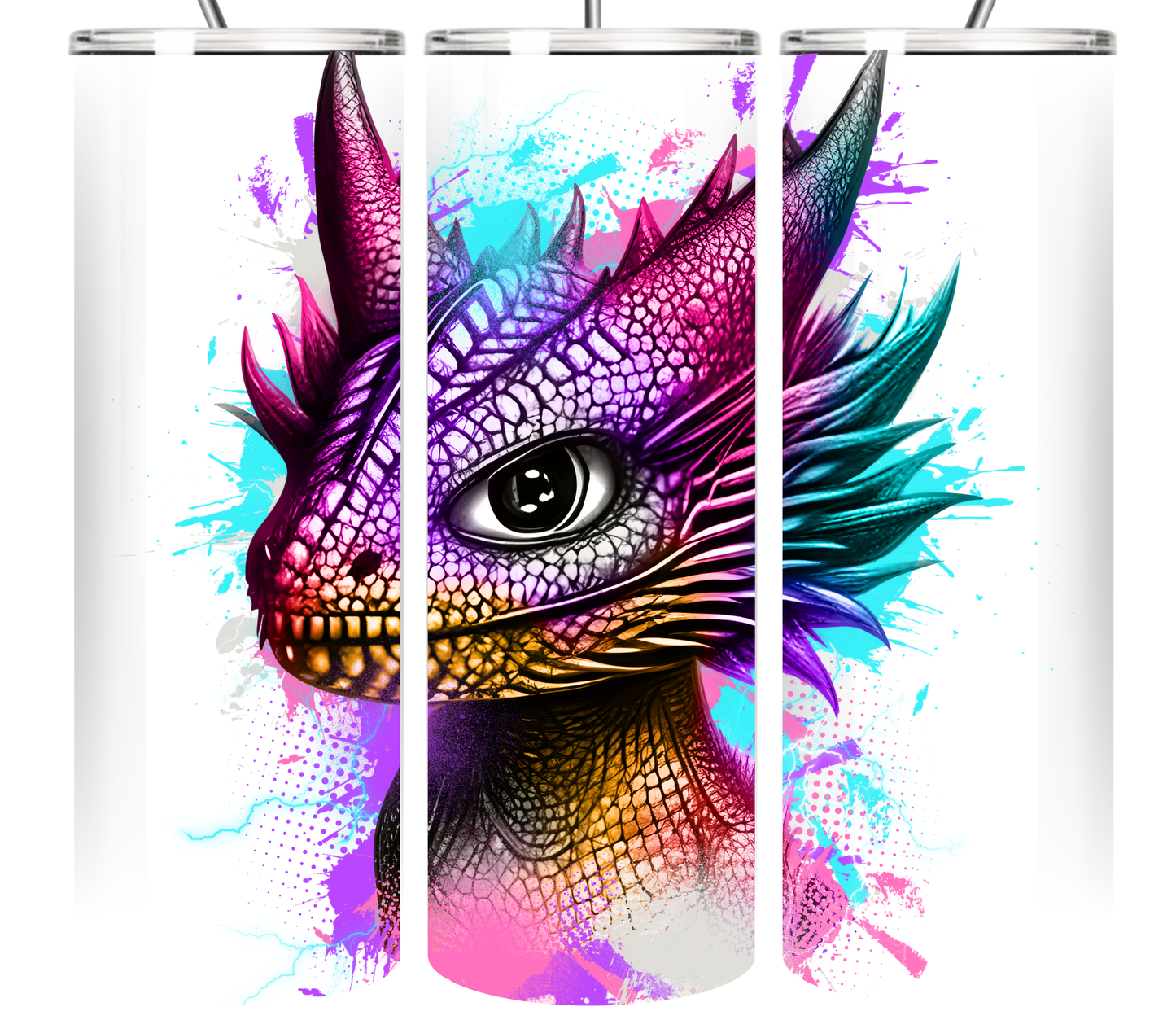 Neon Splash Art Animal Collection 20 oz Tumbler
