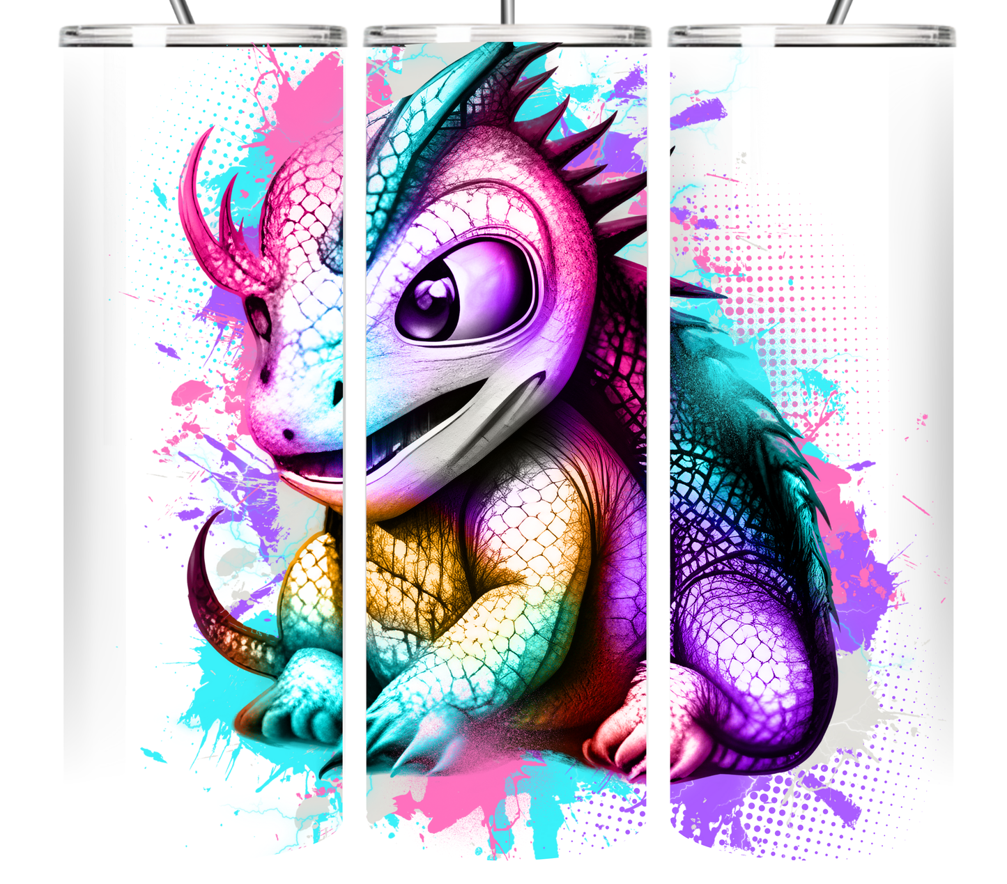 Neon Splash Art Animal Collection 20 oz Tumbler