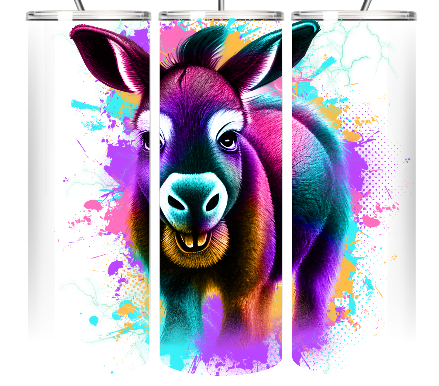 Neon Splash Art Animal Collection 20 oz Tumbler