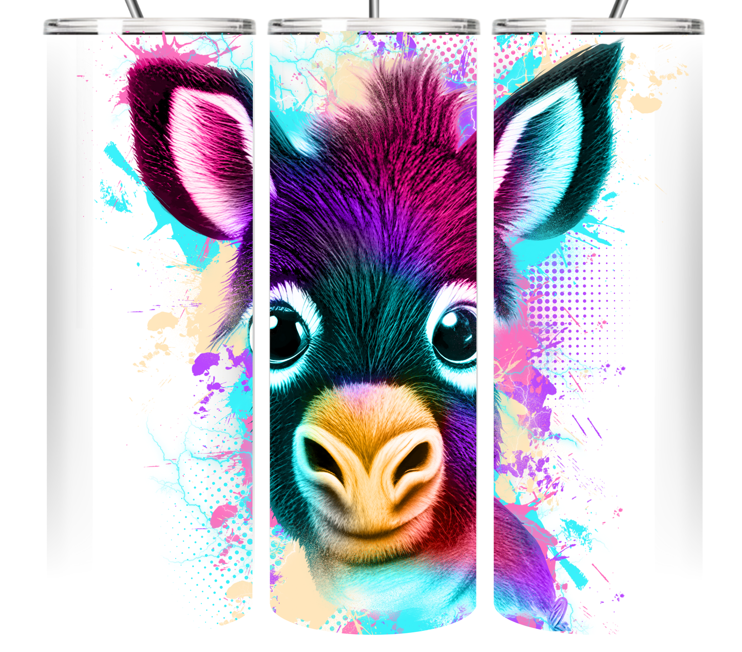 Neon Splash Art Animal Collection 20 oz Tumbler