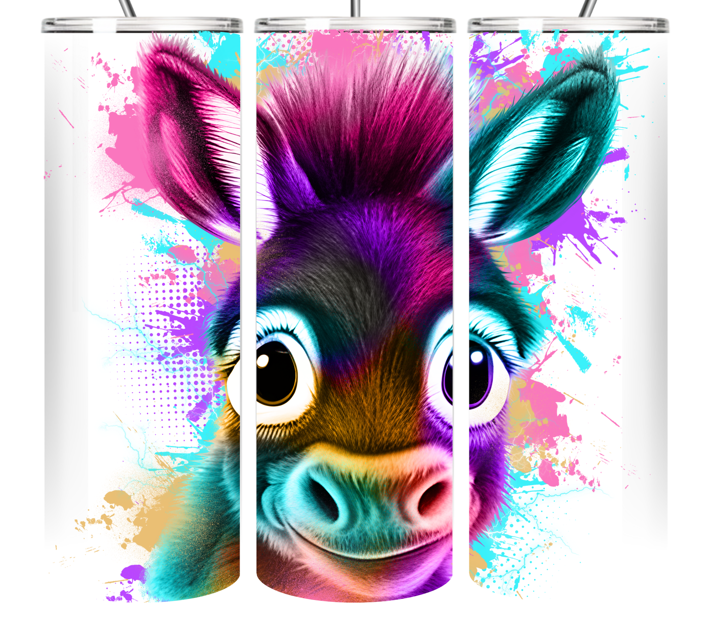 Neon Splash Art Animal Collection 20 oz Tumbler