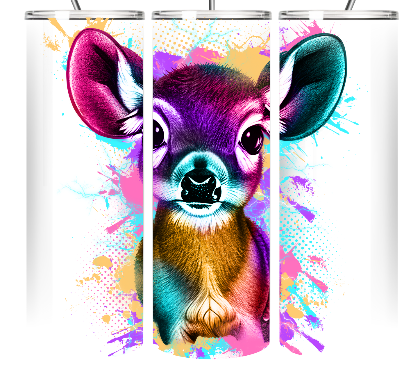 Neon Splash Art Animal Collection 20 oz Tumbler