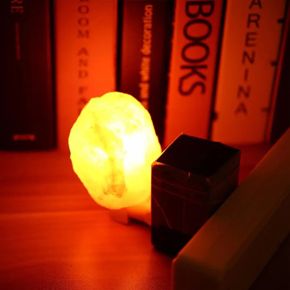 15W Rotatable Cylinder Himalayan Salt Lamp EU US UK Plug E14 Air Purifier Crystal Salt Rock Bedside Night Light for Bedroom