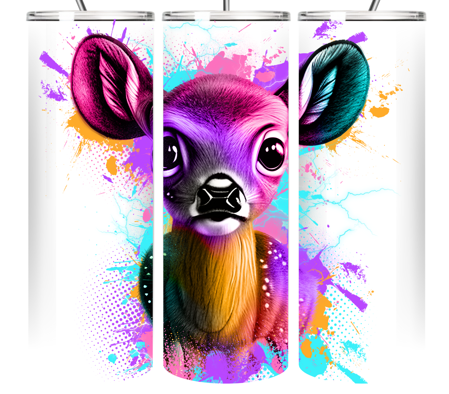 Neon Splash Art Animal Collection 20 oz Tumbler