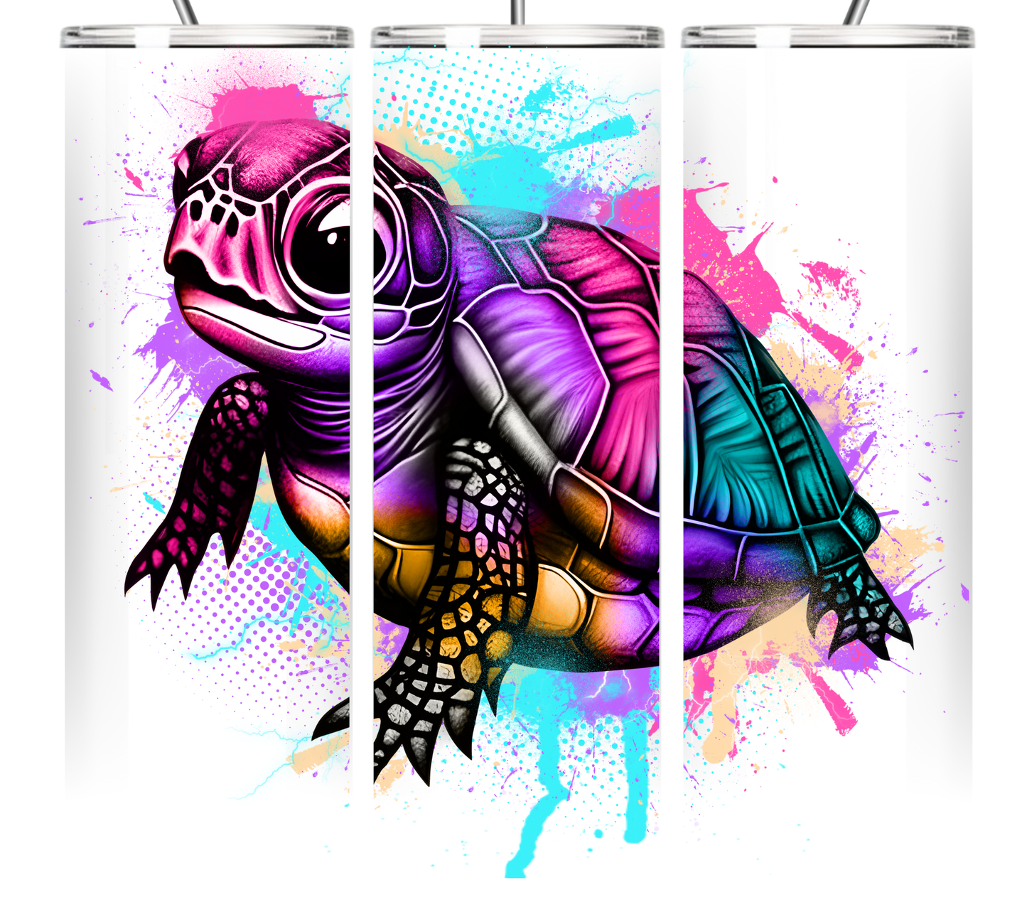 Neon Splash Art Animal Collection 20 oz Tumbler