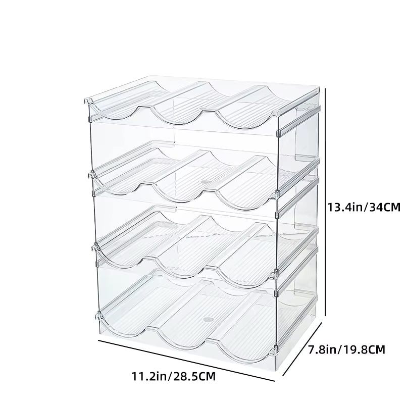 Wine Rack for Refrigerator Water Bottle Organizer Storage Rack, Holder for Kitchen Cabinet Tumbler Mug Cup Organizer