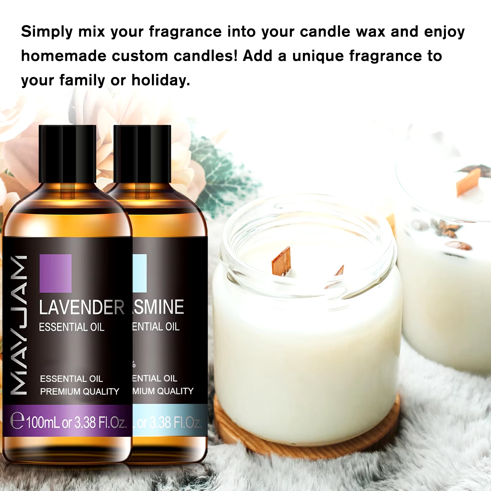 100ML Sandalwood Pure Natural Essential Oil Diffuser Lavender Jasmine Eucalyptus Frankincense Mint Orange Lemon Ylang Aroma Oil