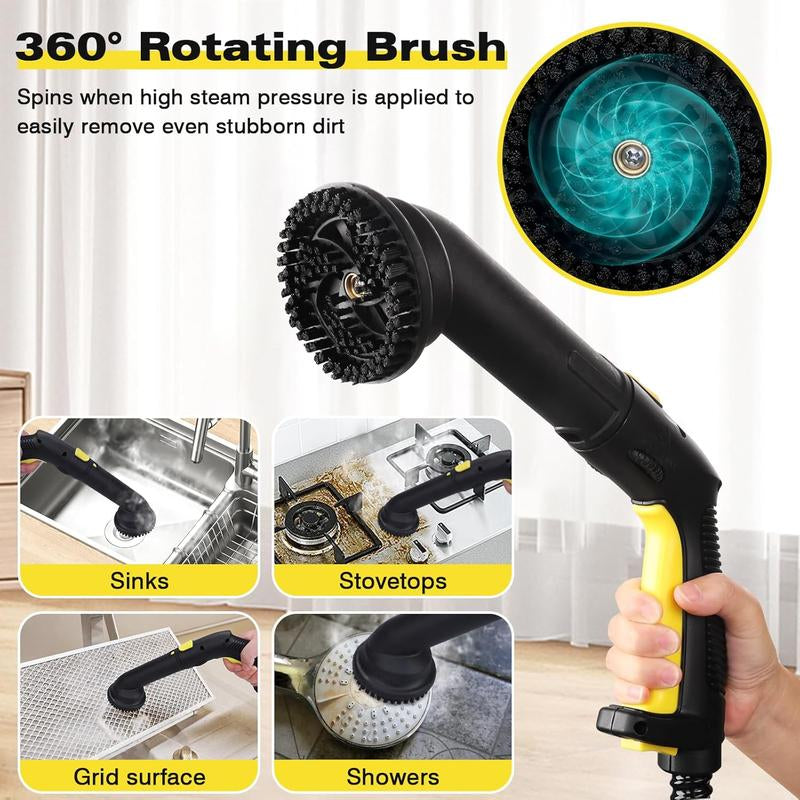 TVD Steam Cleaner Heavy Duty Canister Steamer with 26 Accessories, Steam Mop with 5M Extra-Long Power Cord for Home Floor Cleaning