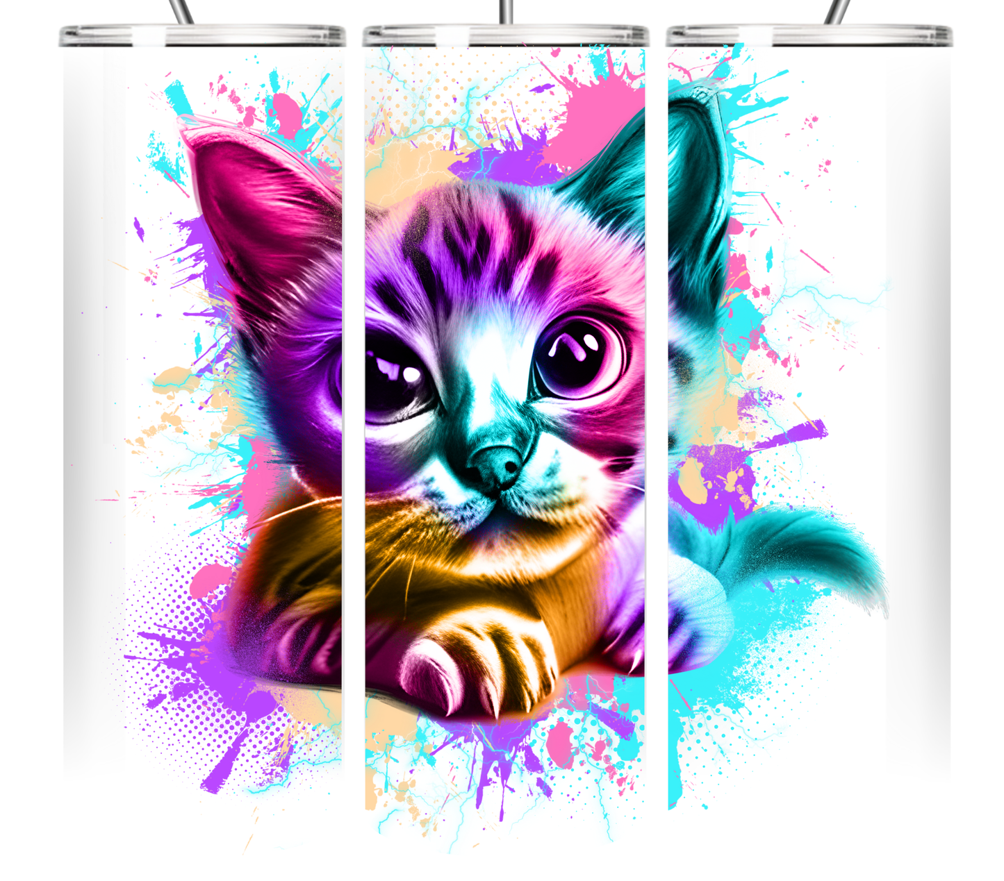 Neon Splash Art Animal Collection 20 oz Tumbler