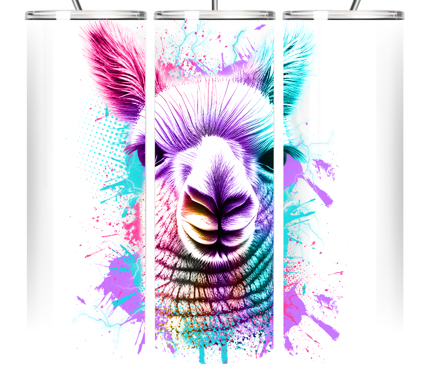 Neon Splash Art Animal Collection 20 oz Tumbler