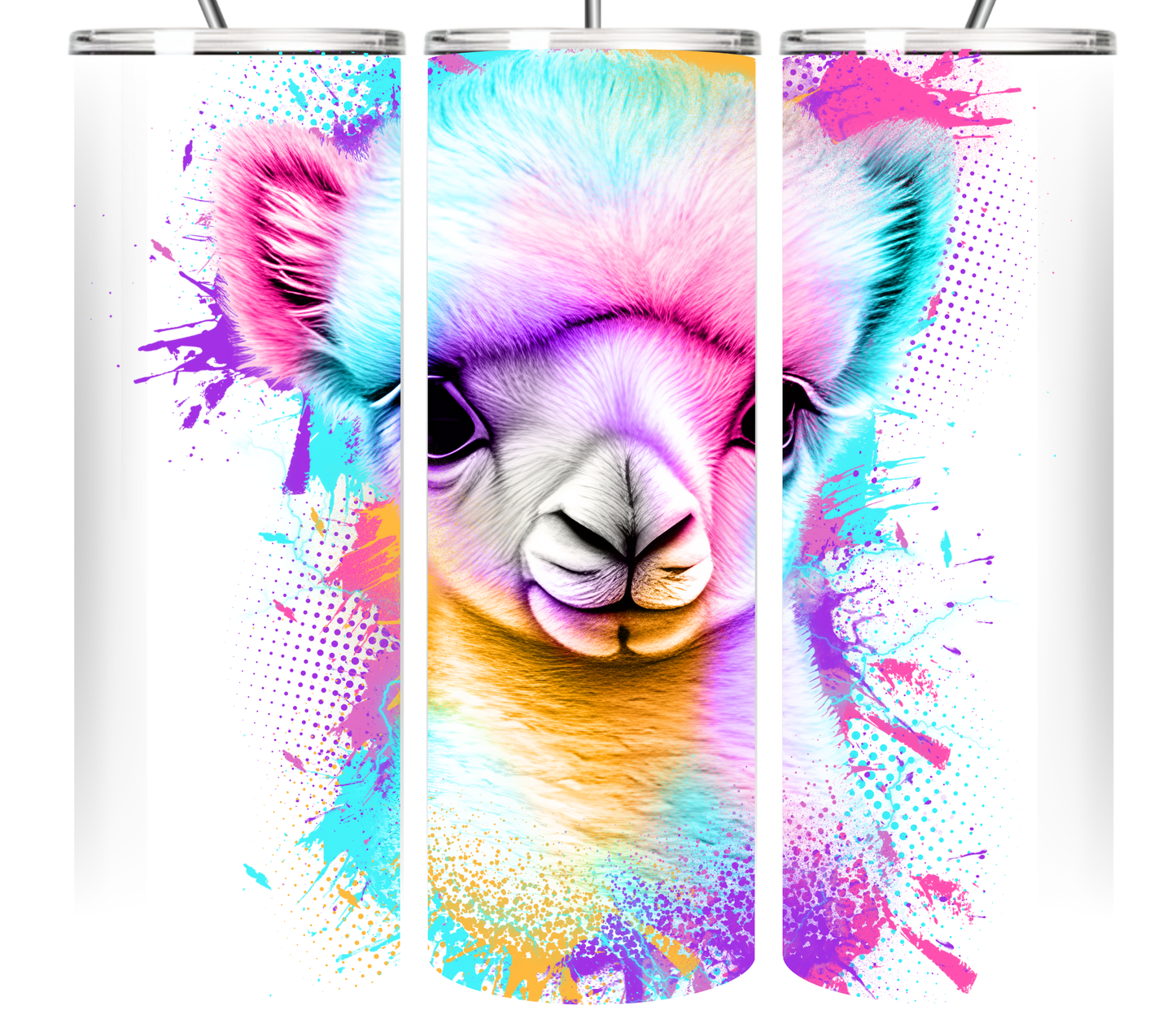 Neon Splash Art Animal Collection 20 oz Tumbler