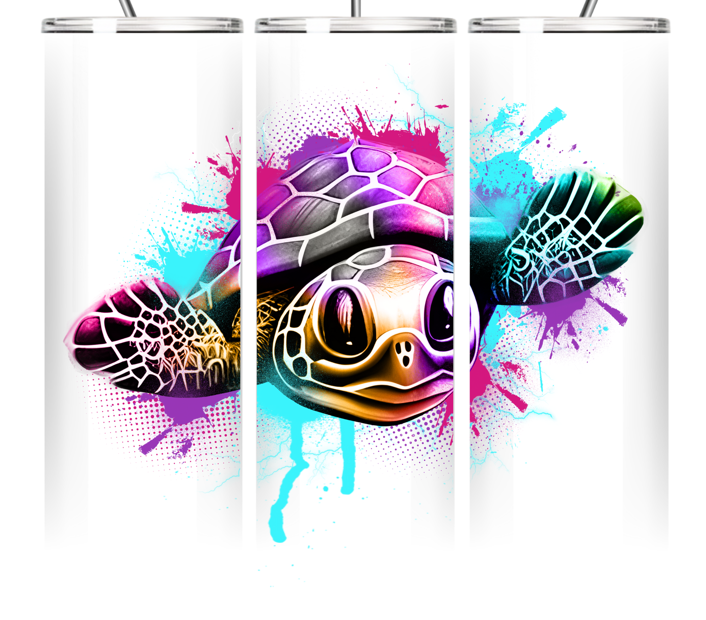 Neon Splash Art Animal Collection 20 oz Tumbler