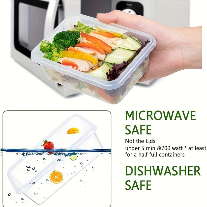Essential 24-Piece Food Storage Box Set with 24 Lids & 24 Containers Sealed Plastic Utensil Set for Pantry Travel Outdoor Picnic Kitchen Tidying Includes Labels Markings 48-Piece Set