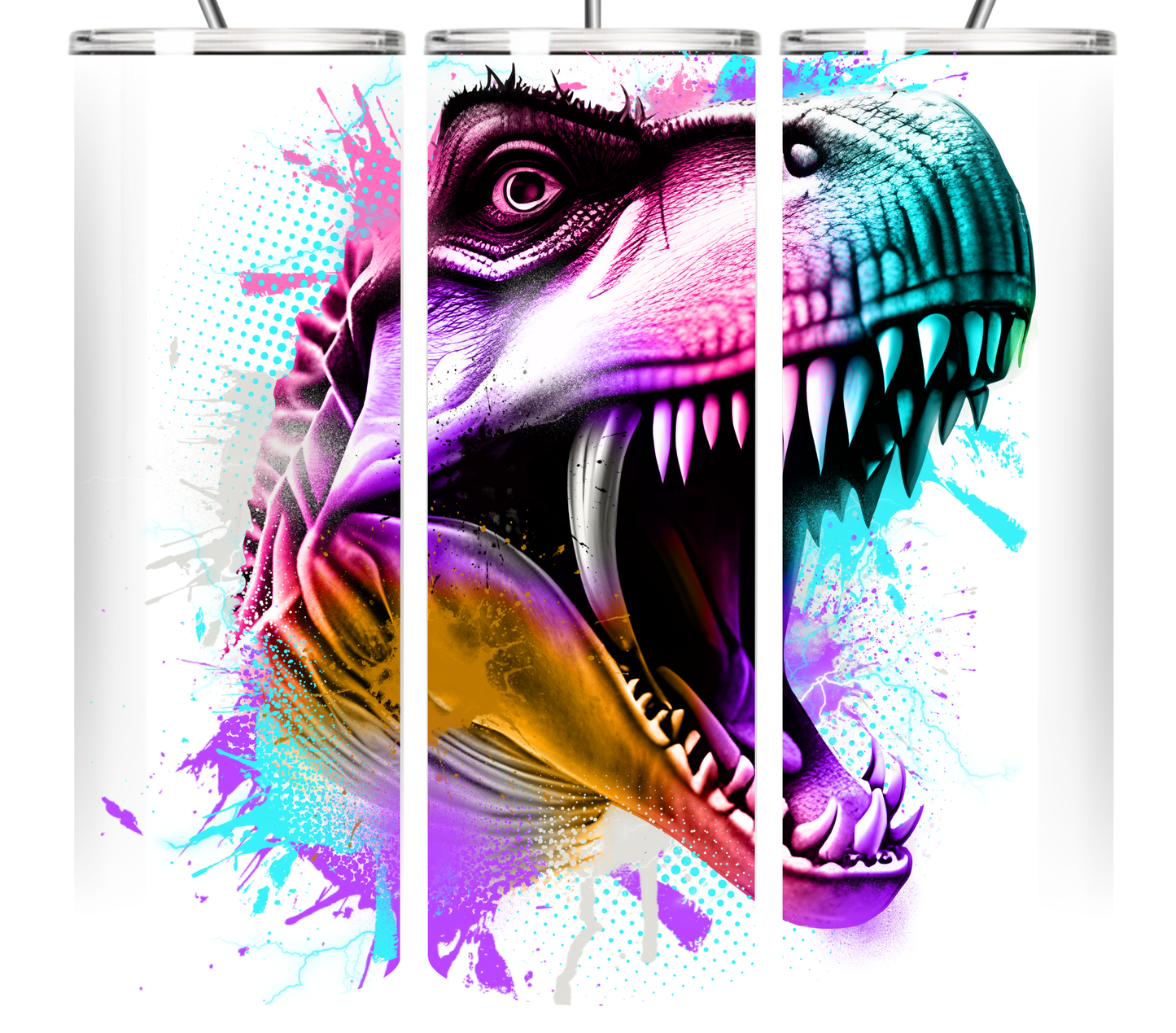 Neon Splash Art Animal Collection 20 oz Tumbler