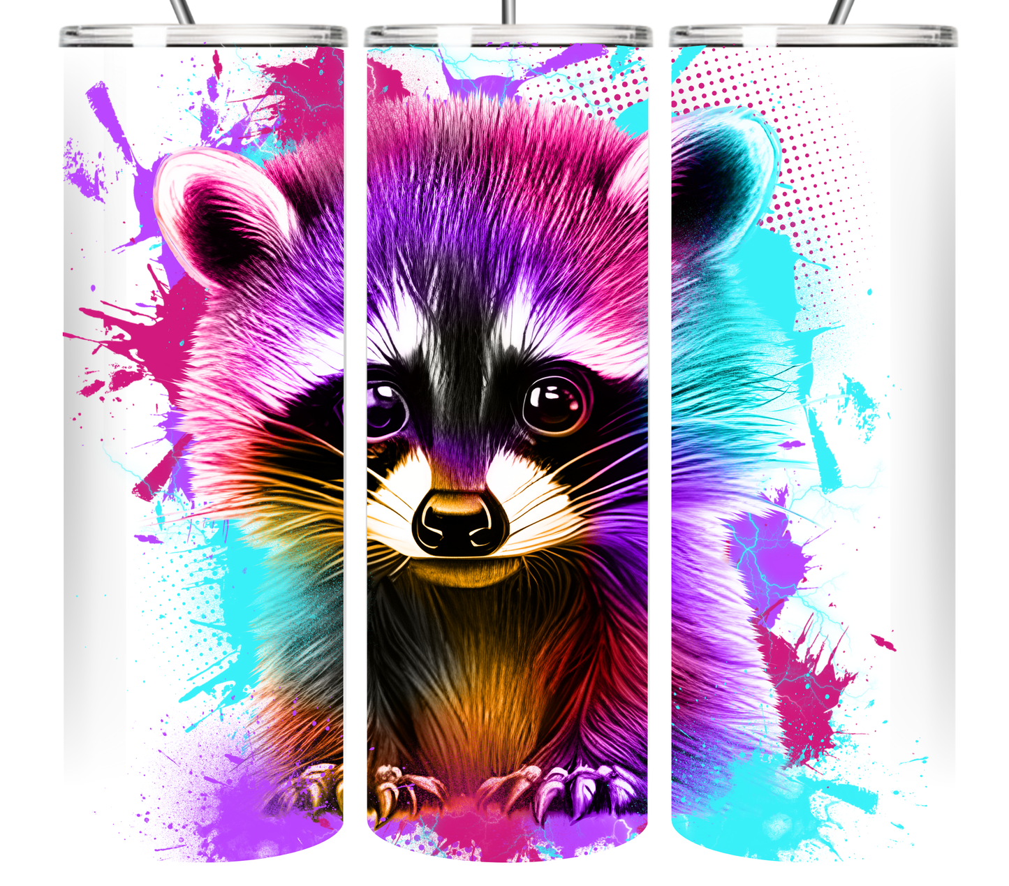 Neon Splash Art Animal Collection 20 oz Tumbler