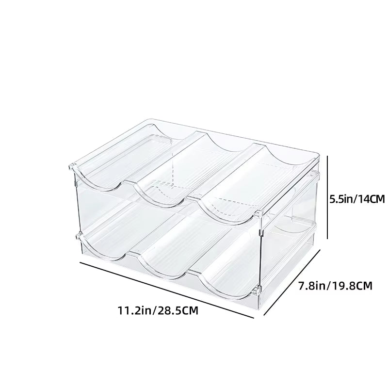 Wine Rack for Refrigerator Water Bottle Organizer Storage Rack, Holder for Kitchen Cabinet Tumbler Mug Cup Organizer