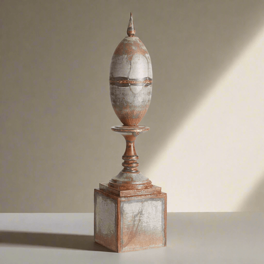Antique Style Metal Finial for Rustic Entryway Decor