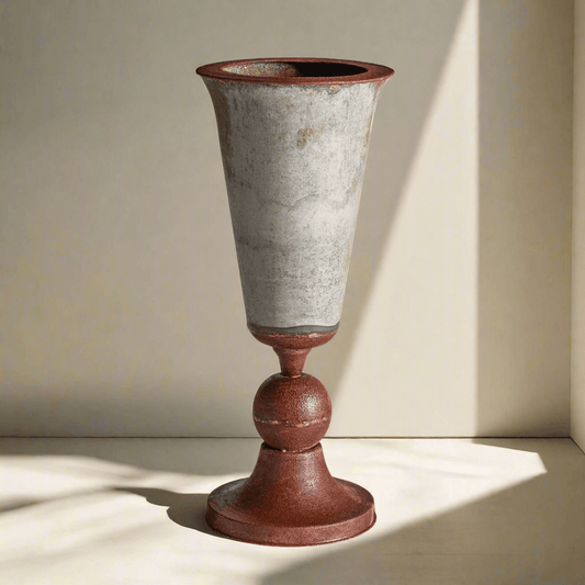 Antique Style Weathered Metal Urn Planter