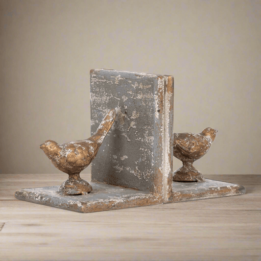 Vintage Metal Bird Bookends